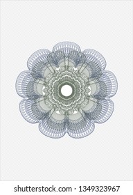 Blue and green abstract rosette