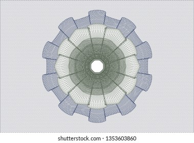 Blue and green abstract rosette