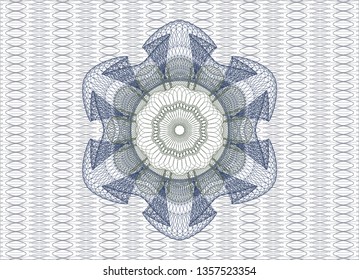 Blue and green abstract rosette