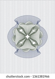 Blue and green abstract rosette