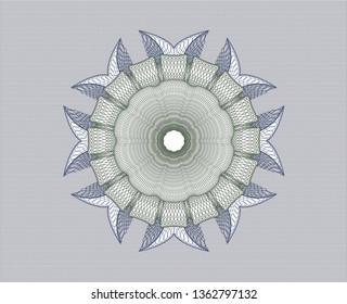 Blue and green abstract rosette