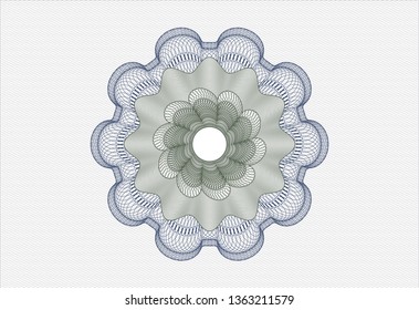 Blue and green abstract rosette