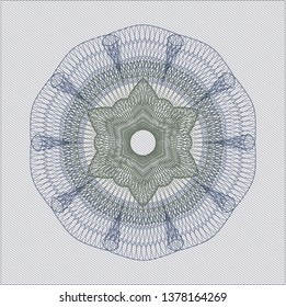 Blue and green abstract rosette