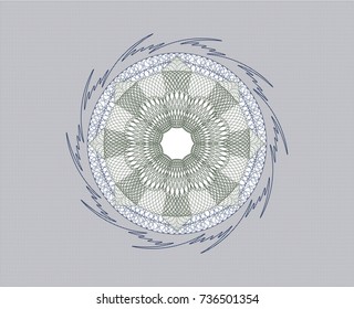 Blue and green abstract rosette