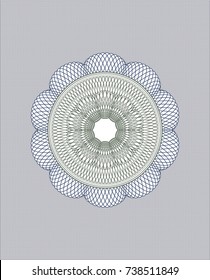 Blue and green abstract rosette