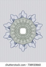 Blue and green abstract rosette