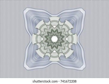 Blue and green abstract rosette