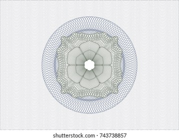 Blue and green abstract rosette