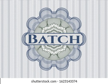Blue and green abstract rosette with text Batch inside