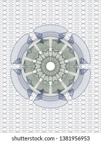 Blue and green abstract rosette. Vector Illustration. Detailed.