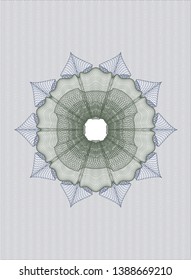 Blue and green abstract rosette. Vector Illustration. Detailed.