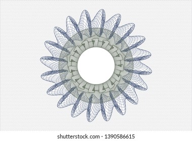 Blue and green abstract rosette. Vector Illustration. Detailed.
