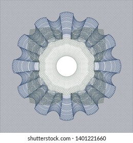 Blue and green abstract rosette. Vector Illustration. Detailed.