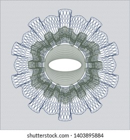 Blue and green abstract rosette. Vector Illustration. Detailed.