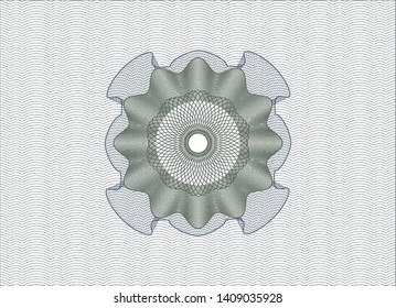 Blue and green abstract rosette. Vector Illustration. Detailed.