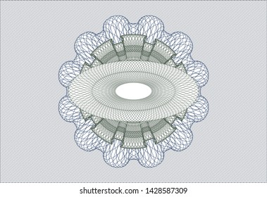 Blue and green abstract rosette. Vector Illustration. Detailed.