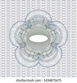 Blue and green abstract rosette. Vector Illustration. Detailed.