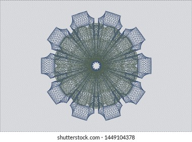 Blue and green abstract rosette. Vector Illustration. Detailed.