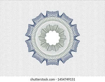 Blue and green abstract rosette. Vector Illustration. Detailed.