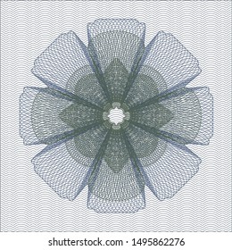 Blue and green abstract rosette. Vector Illustration. Detailed.