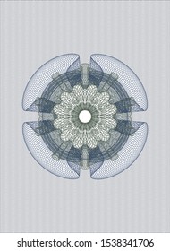 Blue and green abstract rosette. Vector Illustration. Detailed.