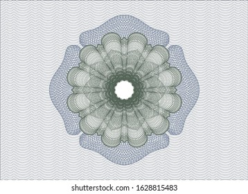 Blue and green abstract rosette. Vector Illustration. Detailed.