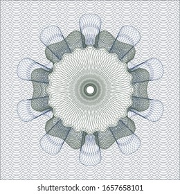 Blue and green abstract rosette. Vector Illustration. Detailed.