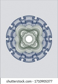 Blue and green abstract rosette. Vector Illustration. Detailed. 