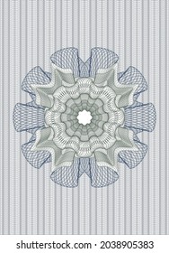 Blue and green abstract rosette. Vector Illustration. Detailed. 