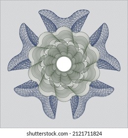 Blue and green abstract rosette. Vector Illustration. Detailed. 