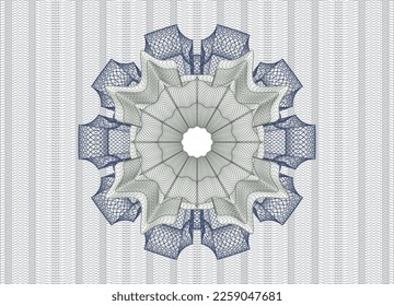 Blue and green abstract rosette. Vector Illustration. Detailed. 