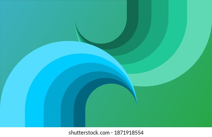 blue and green abstract shape with blue green gradient abstract modern background wallpaper