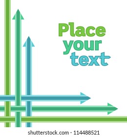 Blue and green arrows