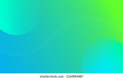 Fondo azul y verde. Resumen de fondo de degradado azul y verde con círculos y formas fluidas. Fondo con elementos geométricos.