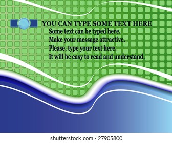 Blue and Green background composition. Vector illustration