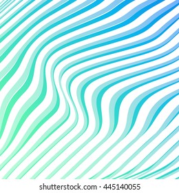 Blue green background of curving lines for your design