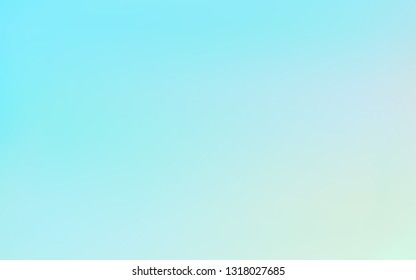 Blue green background. Delicate sky gradient. Light pastel blurred backdrop. Vector illustration for web design, banners, ads, covers, prints etc.