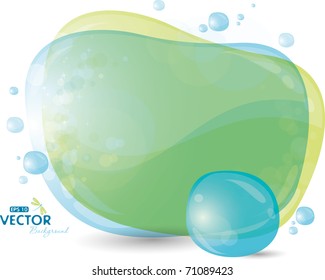 Blue and green background, eps-10