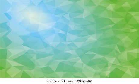 Blue and green background with geometric texture