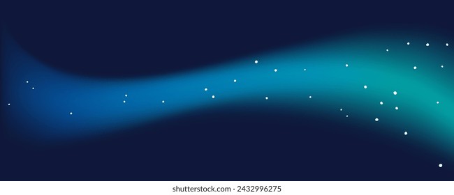 Blue and Green Background With Stars