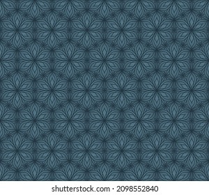 BLUE GREEN BACKGROUND WITH VECTOR VINTAGE LINEAR ORNAMENT