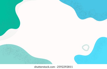 A blue and green background with a white background