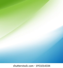 Blue And Green Banner With Line With Gradient Mesh, Vector Illustration