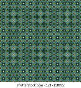 Blue, green and black background. Vector colorful rectangles seamless pattern.