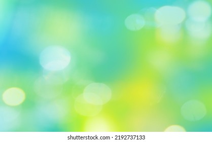 Blue and green bokeh abstract background with space area