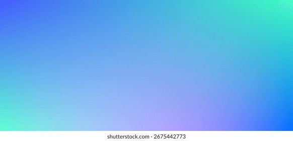 Blue and green bright gradient with smooth transition, creating a fresh and vibrant abstract background.  