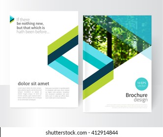 Blue And Green Brochure, Leaflet, Flyer, Poster Template. Stock-vector Abstract Background. EPS 10