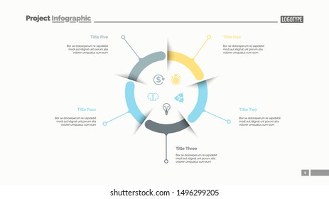 Blue and green business diagram slide template. Business data. Graph, diagram. Creative concept for infographic, presentation, report. Can be used for topics like strategy, negotiations, economics
