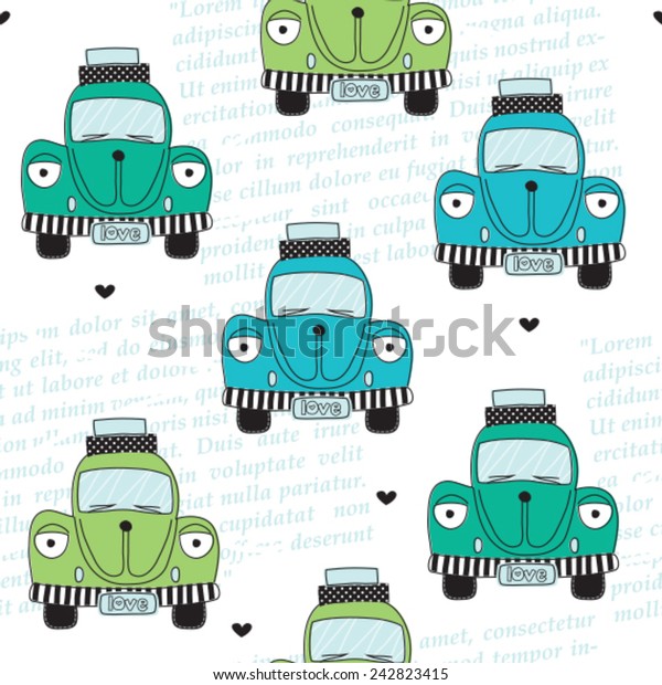 blue and green\
car pattern vector\
illustration