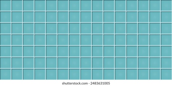 Blue green ceramic tiles texture abstract background vector illustration